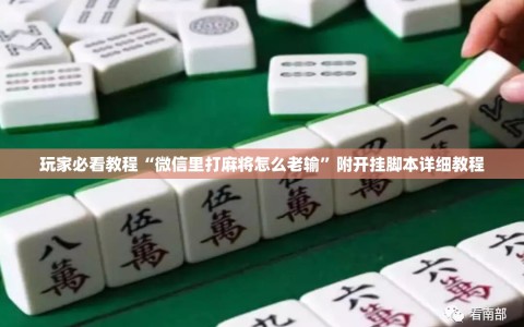 玩家必看教程“微信里打麻将怎么老输”附开挂脚本详细教程