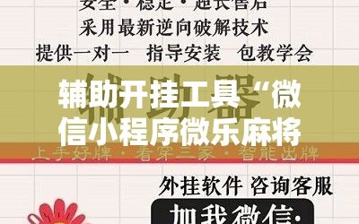辅助开挂工具“微信小程序微乐麻将万能开挂器”掌握辅助功能必胜规则