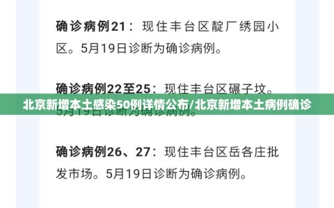 北京新增本土感染50例详情公布/北京新增本土病例确诊