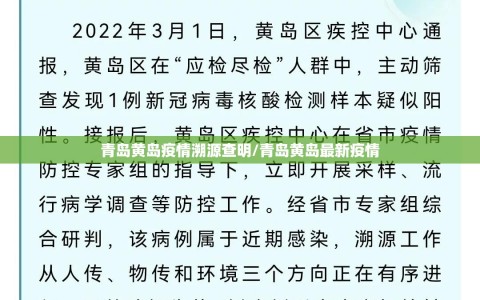 青岛黄岛疫情溯源查明/青岛黄岛最新疫情