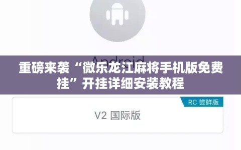 重磅来袭“微乐龙江麻将手机版免费挂”开挂详细安装教程