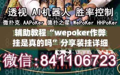 辅助教程“wepoker作弊挂是真的吗”分享装挂详细步骤