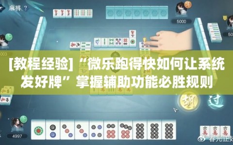 [教程经验]“微乐跑得快如何让系统发好牌”掌握辅助功能必胜规则
