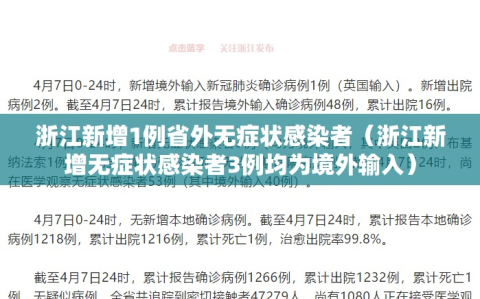 浙江新增1例省外无症状感染者（浙江新增无症状感染者3例均为境外输入）