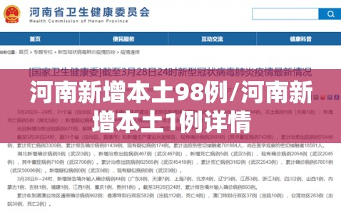 河南新增本土98例/河南新增本土1例详情