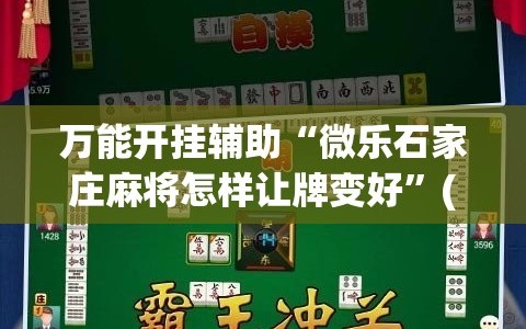 万能开挂辅助“微乐石家庄麻将怎样让牌变好”(曝光透视必备猫腻)