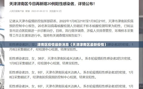 津南区疫情最新消息（天津津南区最新疫情）