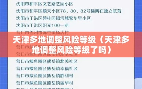 天津多地调整风险等级（天津多地调整风险等级了吗）