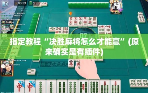 指定教程“决胜麻将怎么才能赢”(原来确实是有插件)