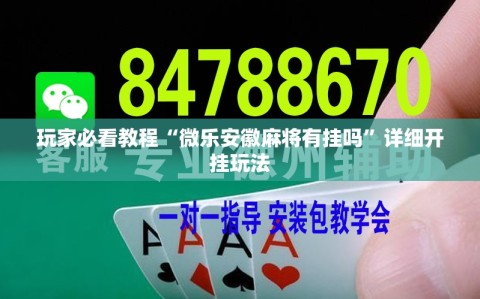 玩家必看教程“微乐安徽麻将有挂吗”详细开挂玩法
