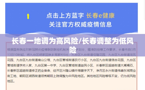 长春一地调为高风险/长春调整为低风险