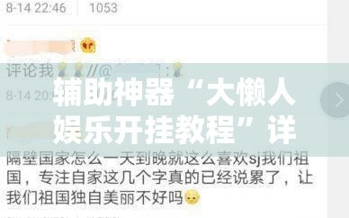 辅助神器“大懒人娱乐开挂教程”详细开挂玩法