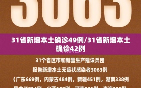 31省新增本土确诊49例/31省新增本土确诊42例