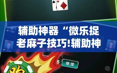 辅助神器“微乐捉老麻子技巧!辅助神器插件下载