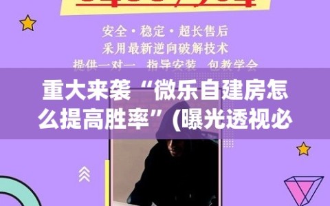 重大来袭“微乐自建房怎么提高胜率”(曝光透视必备猫腻)
