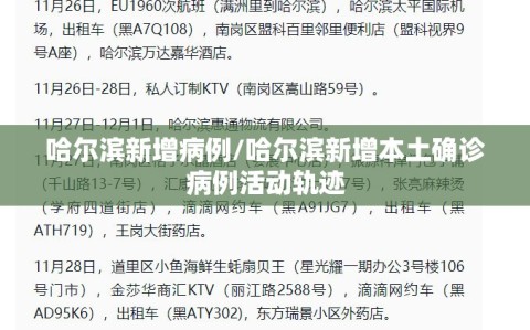 哈尔滨新增病例/哈尔滨新增本土确诊病例活动轨迹