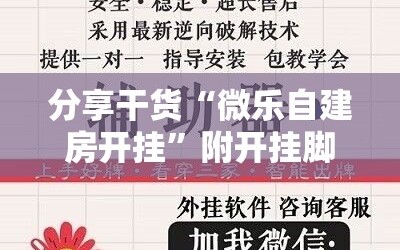 分享干货“微乐自建房开挂”附开挂脚本详细教程