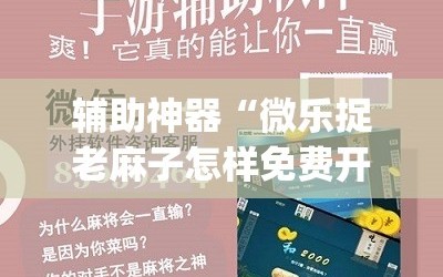 辅助神器“微乐捉老麻子怎样免费开挂”开挂(透视)辅助神器