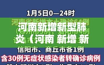 河南新增新型肺炎（河南 新增 新冠）