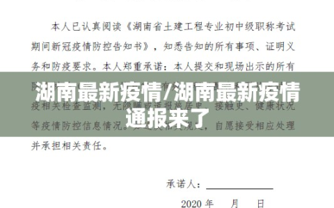 湖南最新疫情/湖南最新疫情通报来了