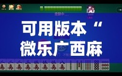 可用版本“微乐广西麻将小程序开挂神器”掌握辅助功能必胜规则