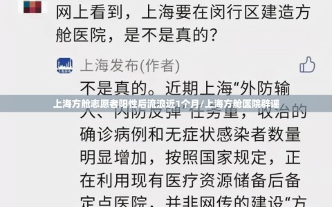 上海方舱志愿者阳性后流浪近1个月/上海方舱医院辟谣