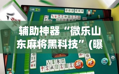 辅助神器“微乐山东麻将黑科技”(曝光透视必备猫腻)