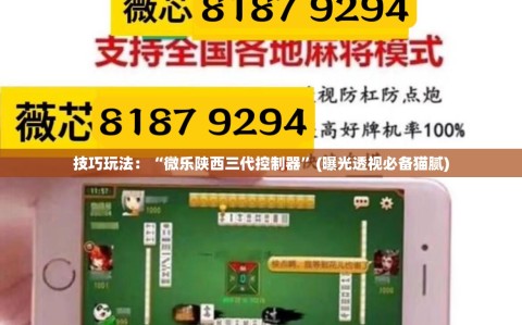 技巧玩法：“微乐陕西三代控制器”(曝光透视必备猫腻)