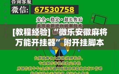 [教程经验]“微乐安徽麻将万能开挂器”附开挂脚本详细教程