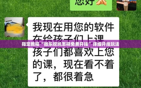 指定教程“微乐挖坑怎样免费开挂”详细开挂玩法