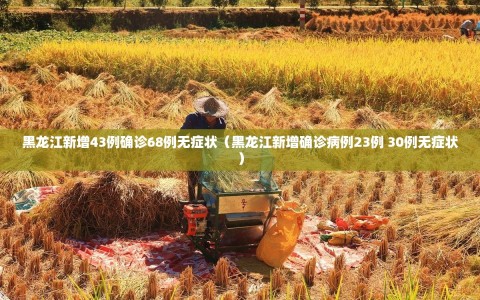 黑龙江新增43例确诊68例无症状（黑龙江新增确诊病例23例 30例无症状）