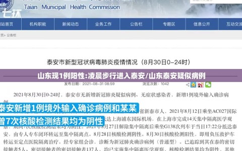 山东现1例阳性:凌晨步行进入泰安/山东泰安疑似病例