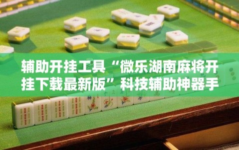 辅助开挂工具“微乐湖南麻将开挂下载最新版”科技辅助神器手机版教程