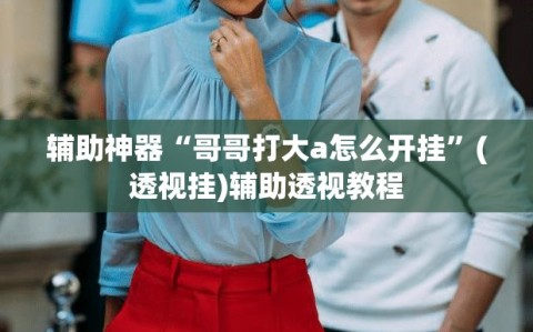 辅助神器“哥哥打大a怎么开挂”(透视挂)辅助透视教程