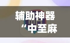 辅助神器“中至麻将小程序万能开挂器”(必胜开挂神器)