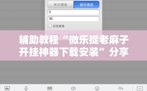 辅助教程“微乐捉老麻子开挂神器下载安装”分享装挂详细步骤