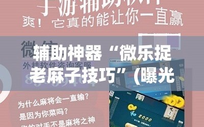 辅助神器“微乐捉老麻子技巧”(曝光透视必备猫腻)
