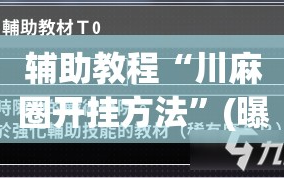 辅助教程“川麻圈开挂方法”(曝光透视必备猫腻)
