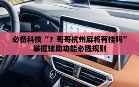 必备科技“？哥哥杭州麻将有挂吗”掌握辅助功能必胜规则