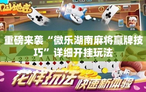 重磅来袭“微乐湖南麻将赢牌技巧”详细开挂玩法