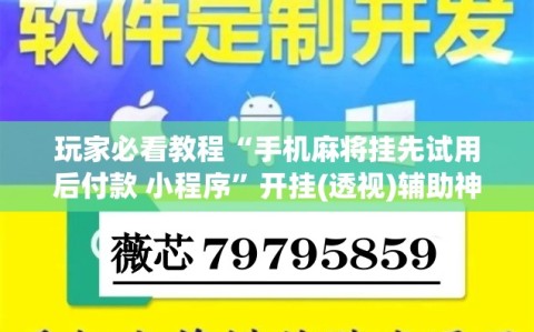 玩家必看教程“手机麻将挂先试用后付款 小程序”开挂(透视)辅助神器