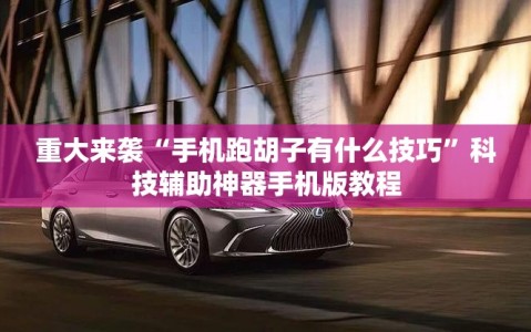 重大来袭“手机跑胡子有什么技巧”科技辅助神器手机版教程