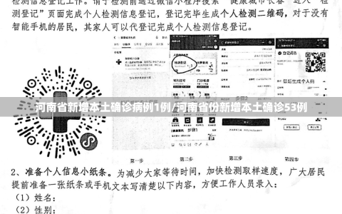 河南省新增本土确诊病例1例/河南省份新增本土确诊53例