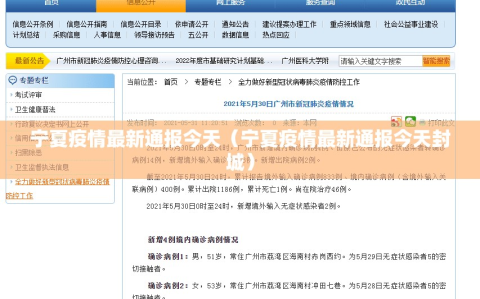宁夏疫情最新通报今天（宁夏疫情最新通报今天封城）