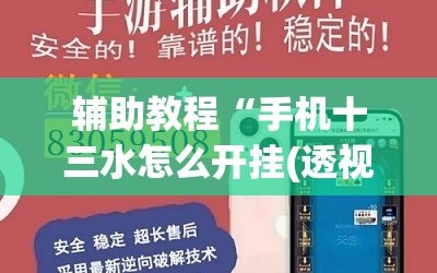 辅助教程“手机十三水怎么开挂(透视)”详细辅助透视