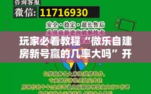 玩家必看教程“微乐自建房新号赢的几率大吗”开挂详细安装教程