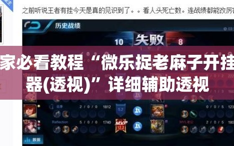 玩家必看教程“微乐捉老麻子开挂神器(透视)”详细辅助透视