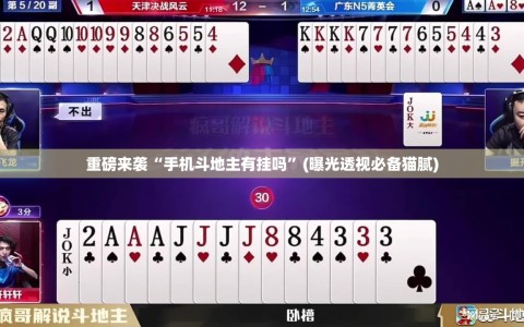 重磅来袭“手机斗地主有挂吗”(曝光透视必备猫腻)
