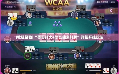 [教程经验]“哥哥打大a怎么能来好牌”详细开挂玩法