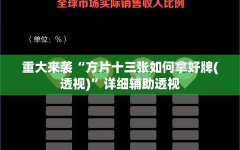 重大来袭“方片十三张如何拿好牌(透视)”详细辅助透视
